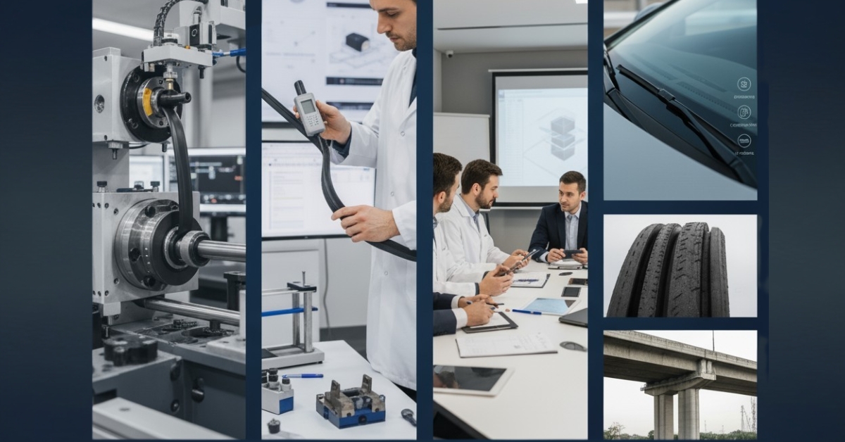 SKV Polymers rubber manufacturing expertise, featuring precision engineering, quality assurance, customer service, and industrial applications.